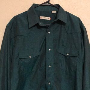 Roper mens L pearl-snap button down